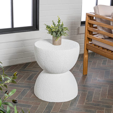 Greta 18" Mid-Century Modern Drum Accent Table - JONATHAN Y
